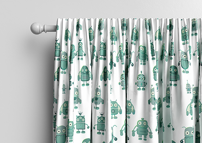 Robo Town, Emerald - Made to Measure Curtains - Image 9